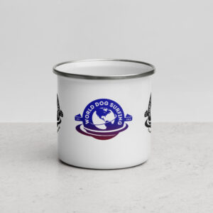 World Dog Surfing Championships All-Around 3 Color Logo Enamel Mug
