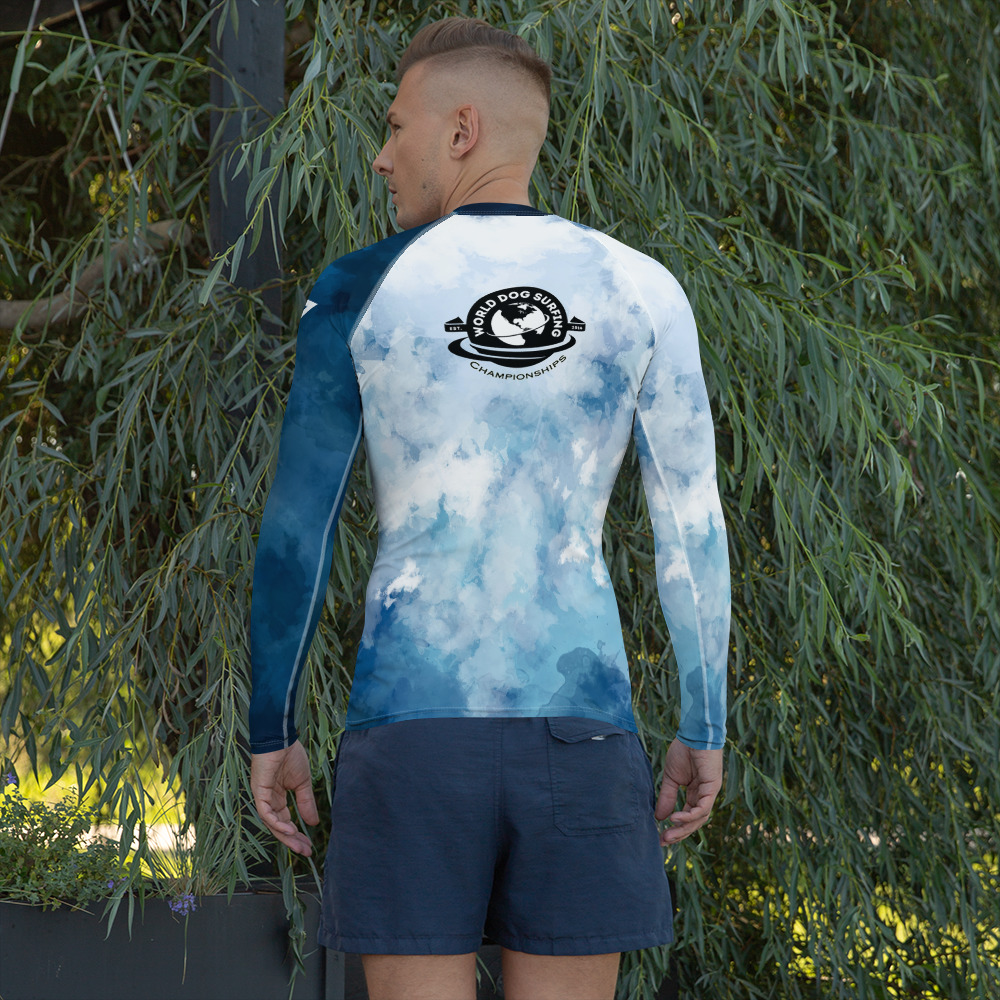 World Dog Surfing Blue on Blue Men's Rash Guard - Image 2