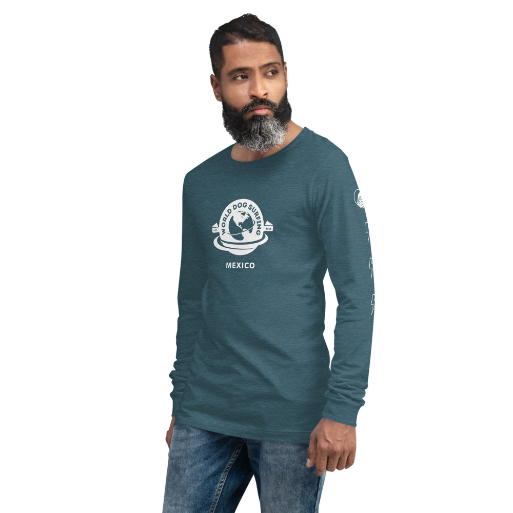Mexico World Dog Surfing Long Sleeve Tee (Unisex) - Image 4
