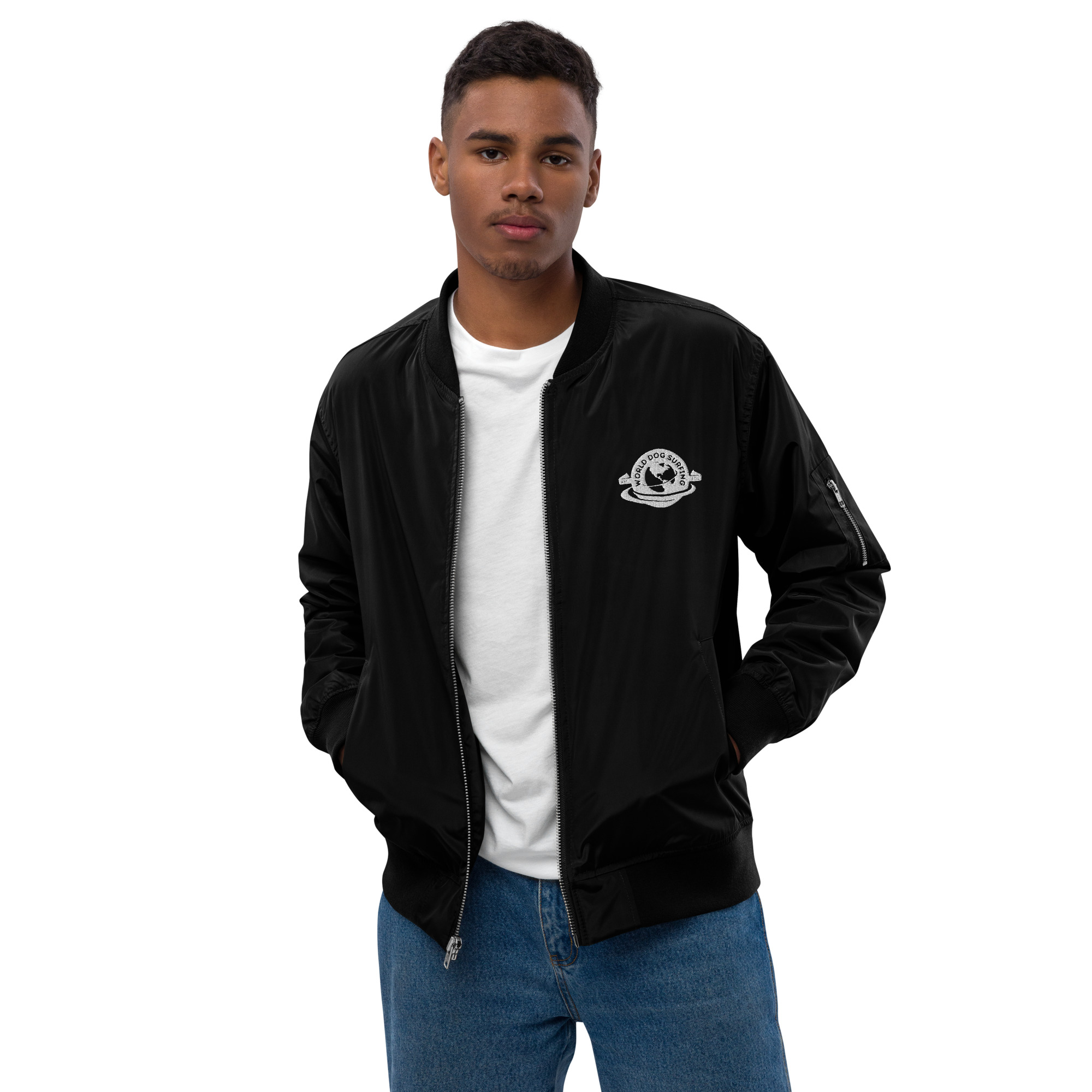 World Dog Surfing Premium recycled bomber jacket – World Dog