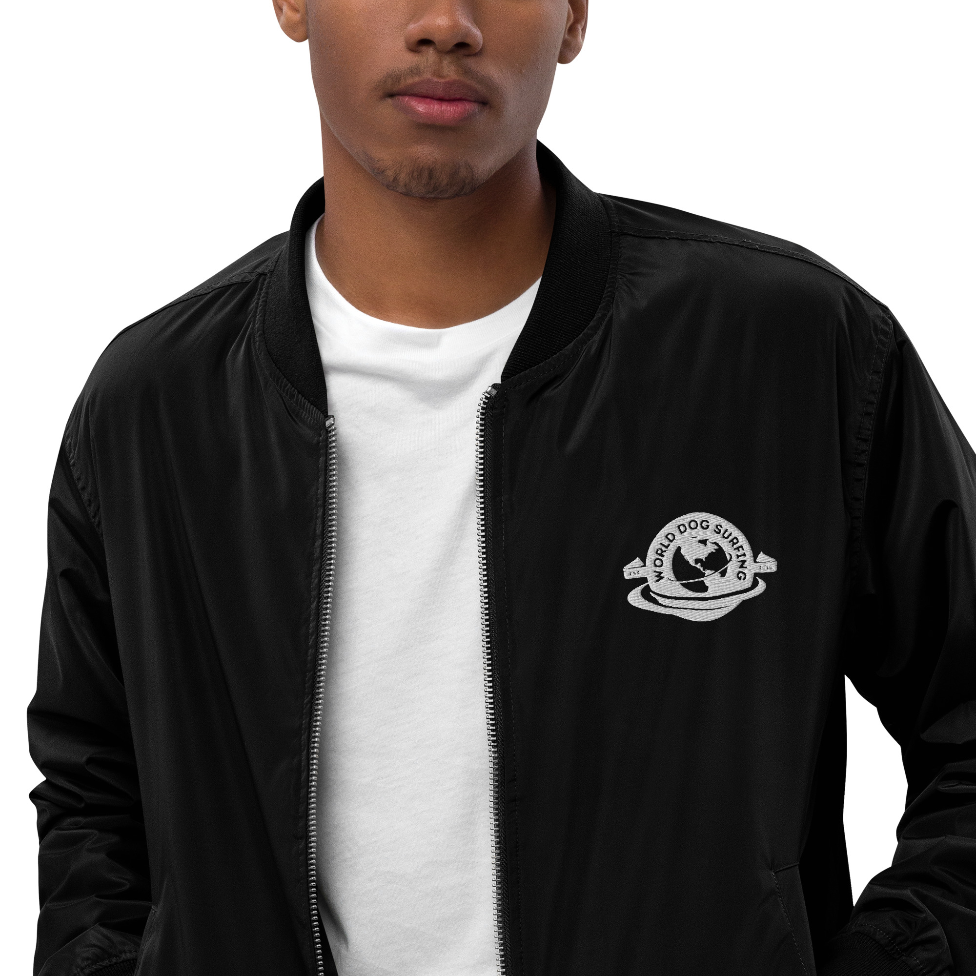 World Dog Surfing Premium recycled bomber jacket – World Dog